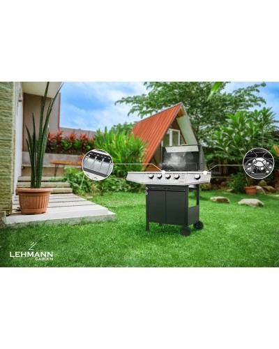 Газовий садовий гриль Lehmann Ohio 9,3 кВт 33,5 см x 61 см