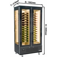 Холодильник винний - 1,0 x 0,61 - 2 скляних дверей GGM Gastro
