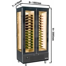 Холодильник винний - 1,0 x 0,61 - 2 скляних дверей GGM Gastro