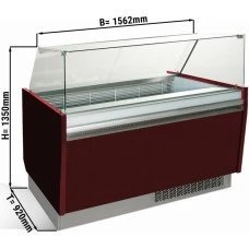 Вітрина для морозива 1,56 x 0,92 - бордова GGM Gastro