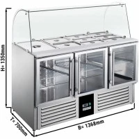 Саладетта PREMIUM - 1,37 x 0,7 m - 3 скляних дверей GGM Gastro