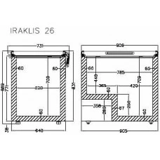 IRAKLIS 26 (240 л), Морозильна скриня (лар) з глухою кришкою, ТМ CRYSTAL, Греція