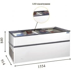 CRYSTALLITE 15 LED (600л) Морозильна бонета CRYSTAL S.A. Греція