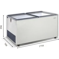 EKTOR 60 HGL (575 л) Морозильна скриня лар з відкидним прямим склом CRYSTAL S. A. Греція