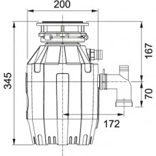Подрібнювач для відходів (Диспоузер) FRANKE TURBO ELITE TE-50 134.0535.229 (Китай)