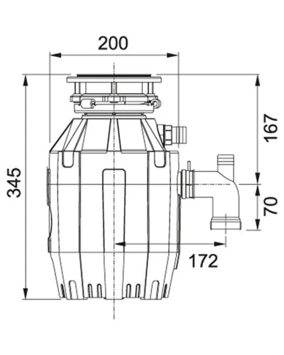 Подрібнювач для відходів (Диспоузер) FRANKE TURBO ELITE TE-50 134.0535.229 (Китай)