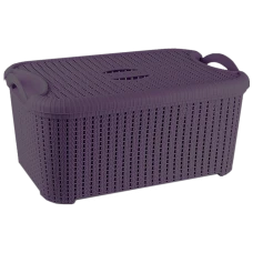 Кошик з кришкою Flexi 32 л темно-фіолетовий
