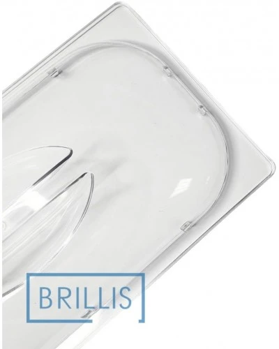 Кришка гастроємності BRILLIS із полікарбонату GN 1/3, прозора купольна