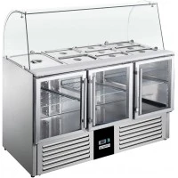 Саладетта PREMIUM - 1,37 x 0,7 m - 3 скляних дверей GGM Gastro