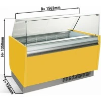 Вітрина для морозива 1,56 x 0,92 - жовта GGM Gastro
