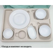 Термопіднос на 6 відділень з замком, 540 x 380 x 120 mm