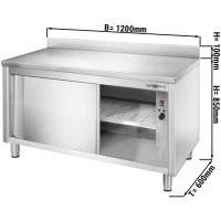 Тепловий стіл PREMIUM - 1,2 m - з бортом GGM Gastro