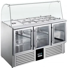 Саладетта PREMIUM - 1,37 x 0,7 m - 3 скляних дверей GGM Gastro