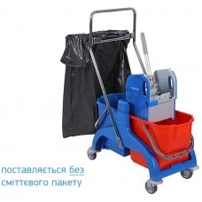 Візок з пласт.рамою : 2 відра 25 л., рамка для пакетів