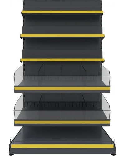 Кондитерський торговий стелаж FVSP-3 (1815х950) комбінований