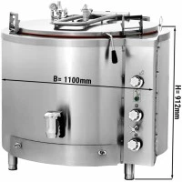Варильний котел газовий - 300 Л - непрямий нагрів GGM Gastro