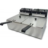 Фритюрниця подвійна електрична професійна GoodFood EF66 BLACK