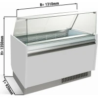 Вітрина для морозива 1,25 x 0,92 м - біла GGM Gastro