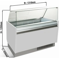 Вітрина для морозива 1,25 x 0,92 м - біла GGM Gastro