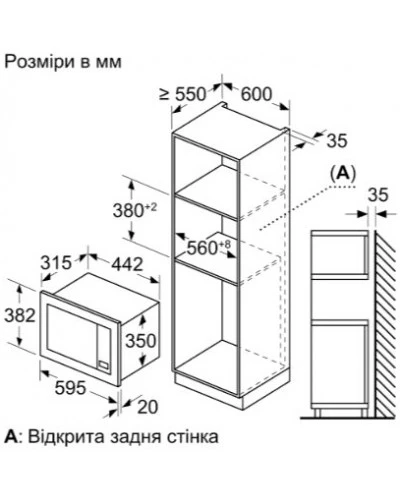 Мікрохвильова піч вбудована Bosch - BFL 623 MC 3