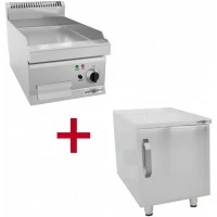 Жарова поверхня електрична - гладка (4,5 kW) - з підставкою 1 двері GGM Gastro