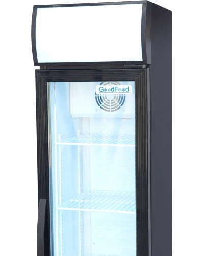 Шафа холодильна для напоїв GoodFood BC160BW2LED чорна-біла