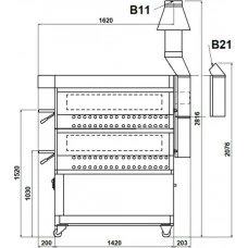 Піч для піци P110/B 2/SP (Moretti Forni)