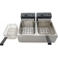Фритюрниця подвійна електрична професійна GoodFood EF66 BLACK