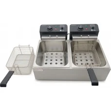Фритюрниця подвійна електрична професійна GoodFood EF66 BLACK
