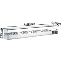 Холодильна вітрина під гастроемності PREMIUM - 2,0 x 0,4 m - для 9x 1/3 GN-Behälter GGM Gastro