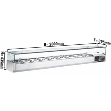 Холодильна вітрина під гастроемності PREMIUM - 2,0 x 0,4 m - для 9x 1/3 GN-Behälter GGM Gastro