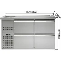 Холодильний стіл для пива 1,5 x 0,7 м - 4 шухляди 1/2 GGM Gastro