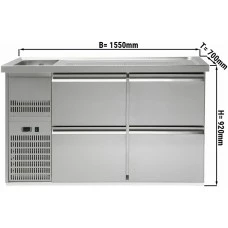 Холодильний стіл для пива 1,5 x 0,7 м - 4 шухляди 1/2 GGM Gastro