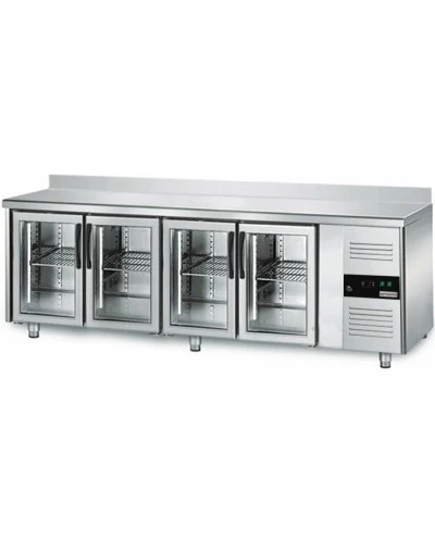 Холодильний стіл ECO - 2,2 x 0,7 m - з 4 скляних дверей GGM Gastro
