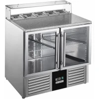 Саладетта PREMIUM - 0,9 x 0,7 m - 2 скляних дверей GGM Gastro