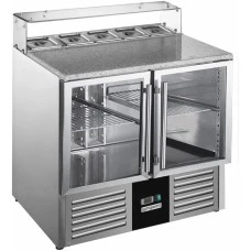 Саладетта PREMIUM - 0,9 x 0,7 m - 2 скляних дверей GGM Gastro