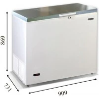 IRAKLIS 26 INOX (240л) Морозильна скриня з глухою кришкою з нержавіючої сталі ТМ CRYSTAL Греція