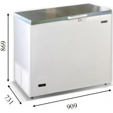 IRAKLIS 26 INOX (240л) Морозильна скриня з глухою кришкою з нержавіючої сталі ТМ CRYSTAL Греція