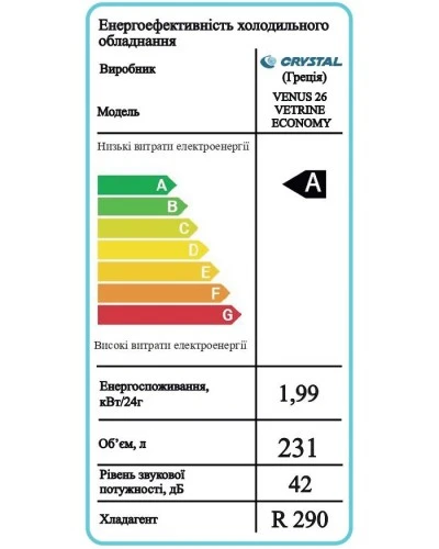 VENUS VETRINE CURVED 26 ECONOMY Морозильна вітрина для м'якого морозива гнуте скло CRYSTAL S.A. Греція