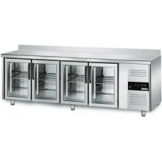 Холодильний стіл ECO - 2,2 x 0,7 m - з 4 скляних дверей GGM Gastro