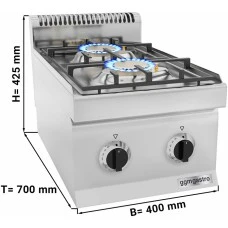 Плита газова, 2 конфорки (10 кВт) з п''єзо елементом' GGM Gastro