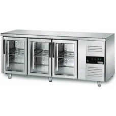 Холодильний стіл ECO - 1,8 x 0,7 m - 3 скляних дверей GGM Gastro