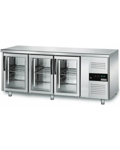 Холодильний стіл ECO - 1,8 x 0,7 m - 3 скляних дверей GGM Gastro