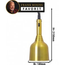 Підігрівач їжі / Лампа підігрівальна - Ø 180 mm - brass GGM Gastro