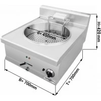Фритюрниця електрична (з широкою корзиною) - 23 Л (15 kW) GGM Gastro