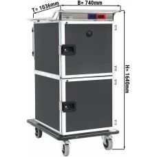 Банкетний візок з хололодом та теплом - 2x 6x GN 2/1 GGM Gastro