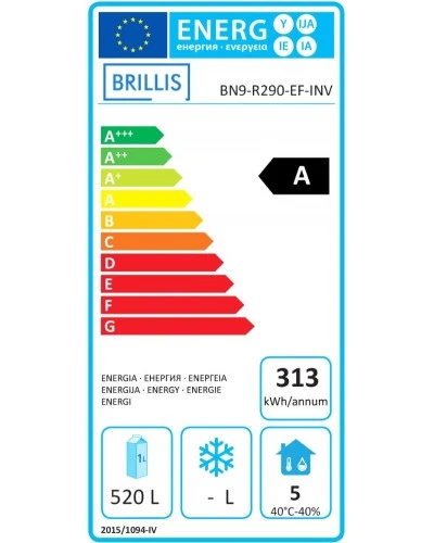 Шафа холодильна енергозберігаюча BRILLIS BN9-LED-R290-EF-INV