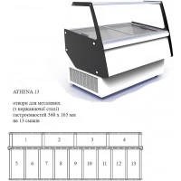 ATHINA 13 Морозильна вітрина для м'якого морозива CRYSTAL S.A. Греція