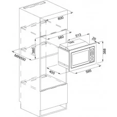 Піч мікрохвильова FRANKE CRYSTAL FMW 250 CR2 G BK 131.0391.304 (Китай)