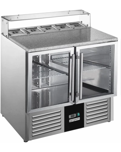 Саладетта PREMIUM - 0,9 x 0,7 m - 2 скляних дверей GGM Gastro